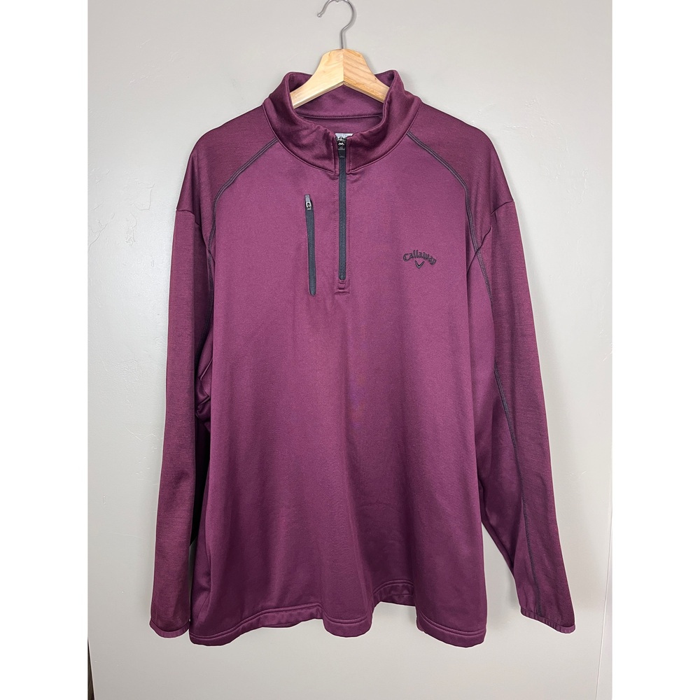 Callaway Men's 1/4 Zip Long Sleeve Golf Pullover Performance Midlayer, 2XL